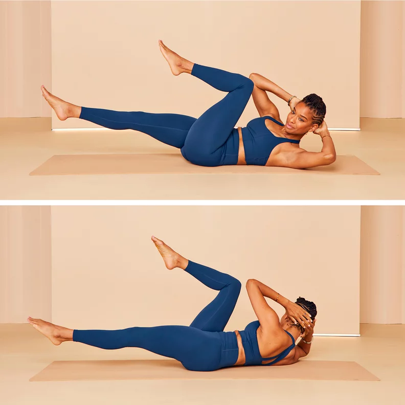 Woman Doing Bicycle Crunches
