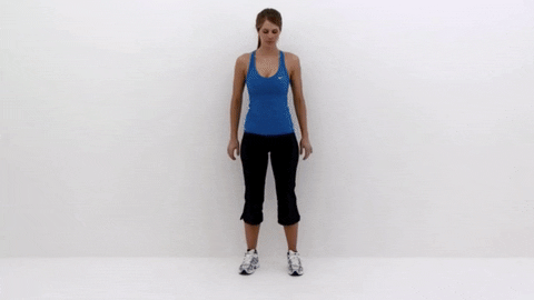 Woman doing Wall Sits