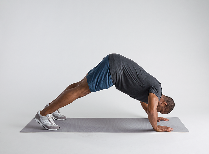 Man doing Pike Push Ups