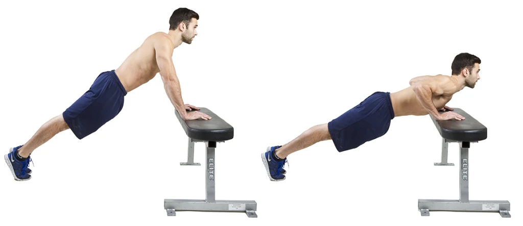Man doing Incline Push Ups