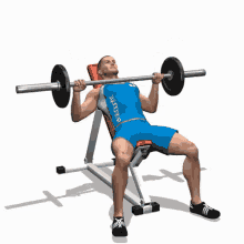 Man doing Incline Barbell Bench Press