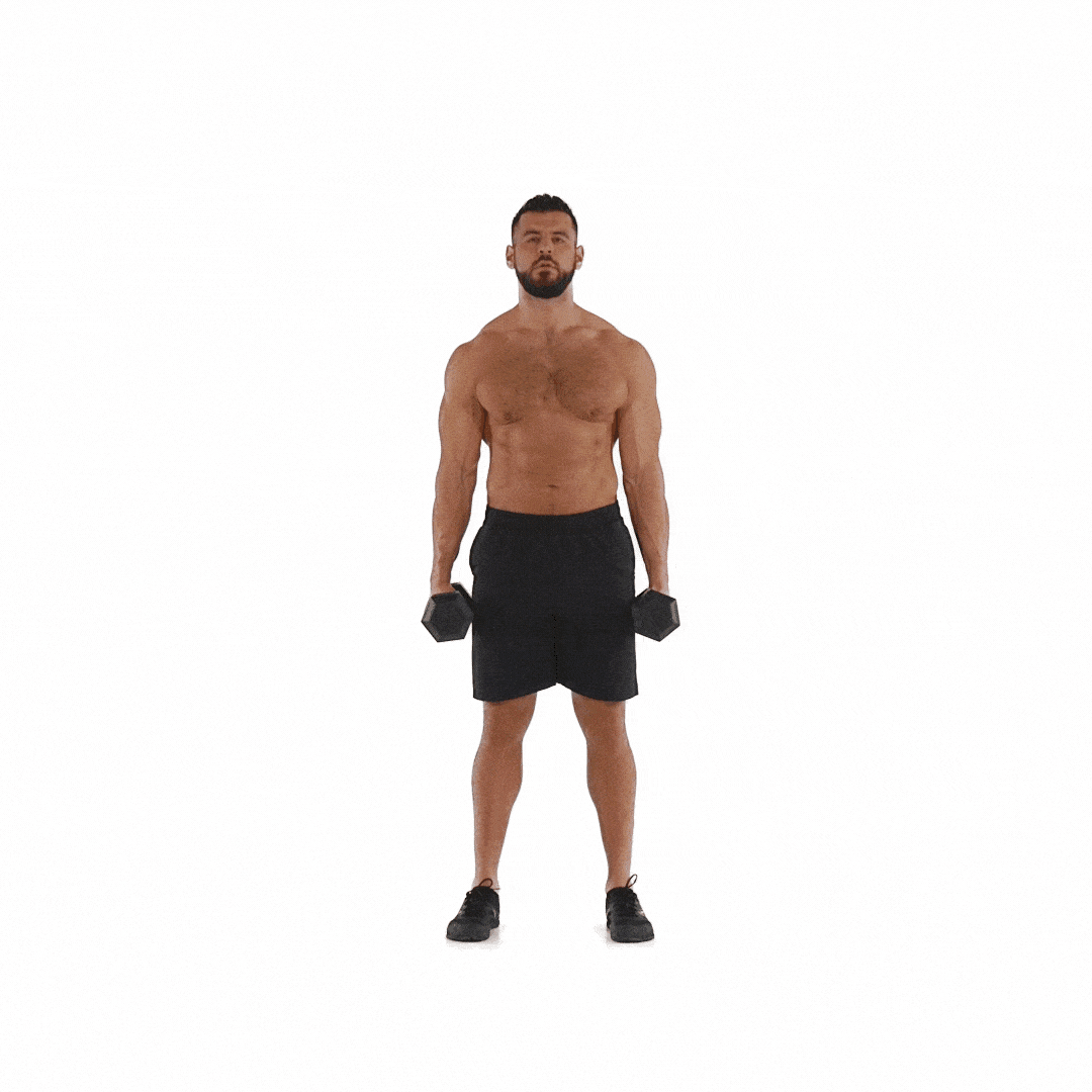 Man doing Lateral Raise with dumbbell