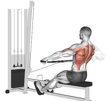 Man doing Seated Cable Row