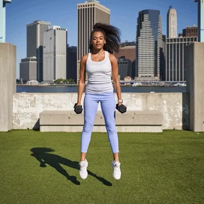 Woman doing Jumping Calf Raises