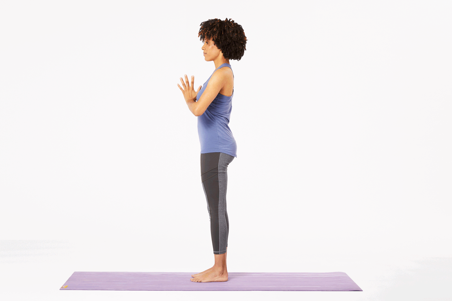 Woman doing Standard Standing Calf Raises