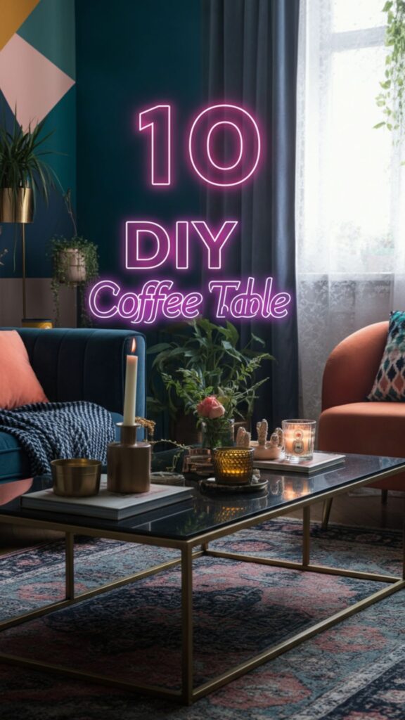 1. 10 DIY Coffee Table Decor Ideas