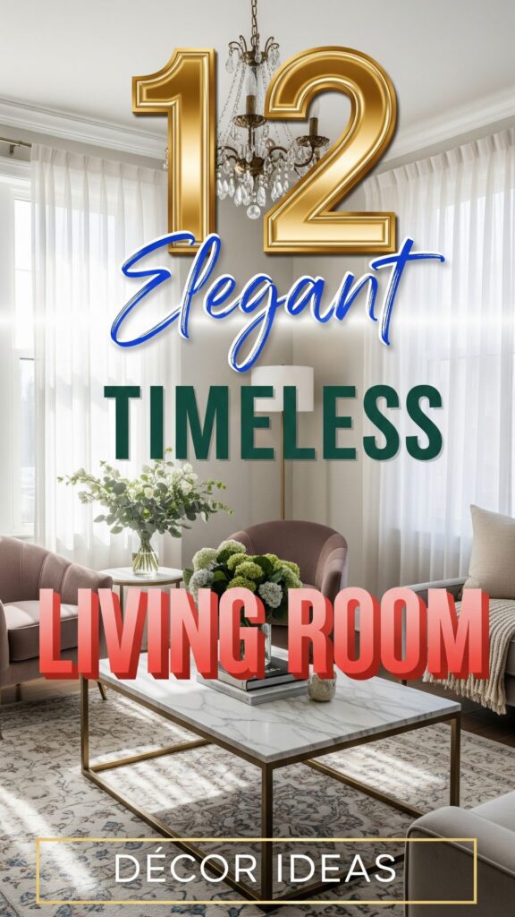 1. 12 Elegant & Timeless Living Room Décor Ideas