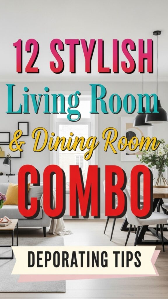 1. 12 Stylish Living Room and Dining Room Combo Decorating Tips