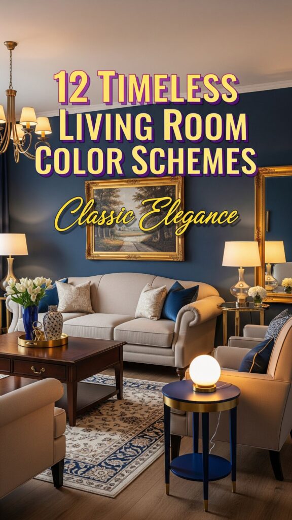 1. 12 Timeless Living Room Color Schemes for Classic Elegance