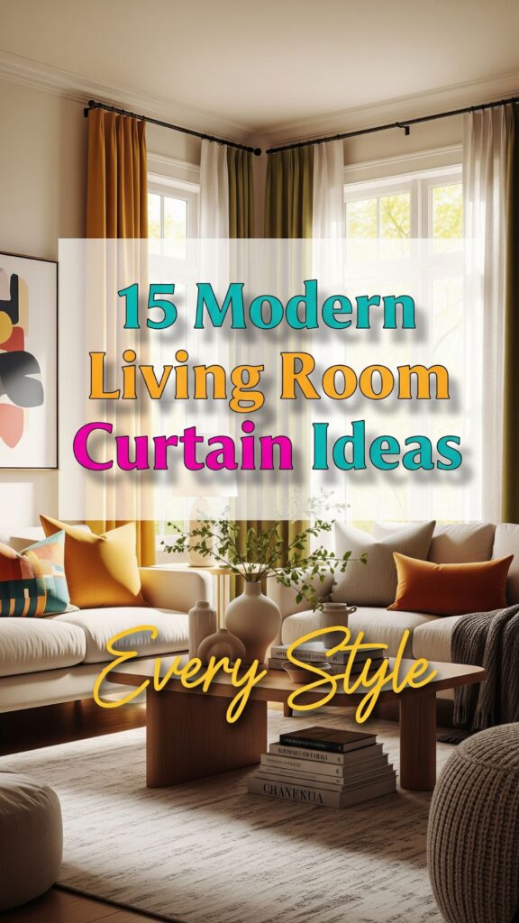 1. 15 Modern Living Room Curtain Ideas for Every Style