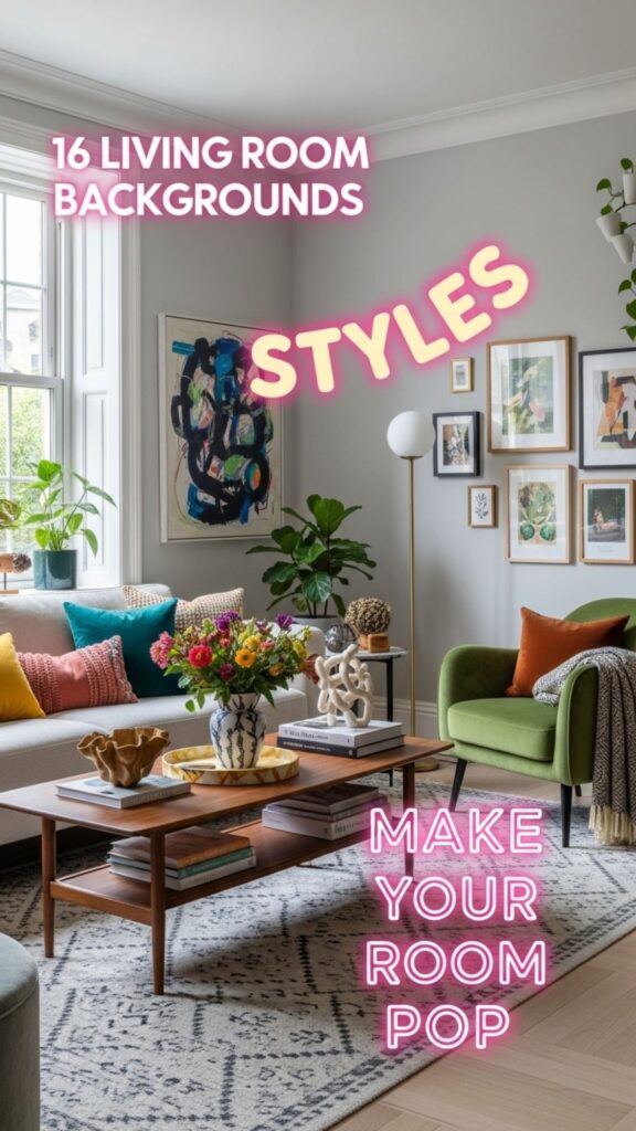 1. 16 Living Room Background Styles That Will Make Your Room Pop