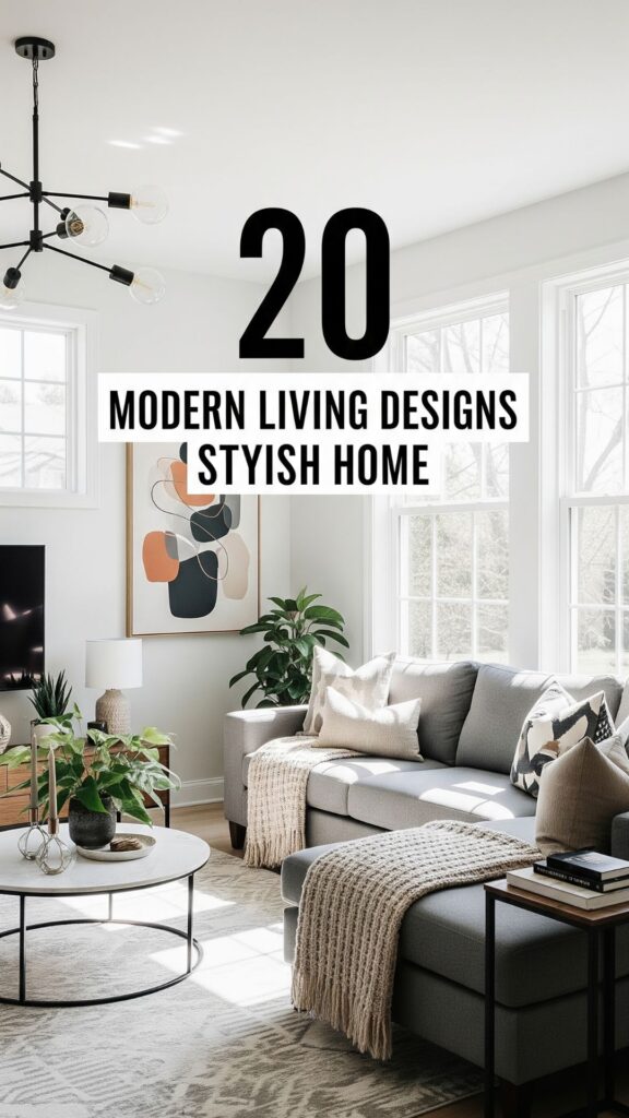 1. 20 Modern Living Room Designs for a Stylish Home