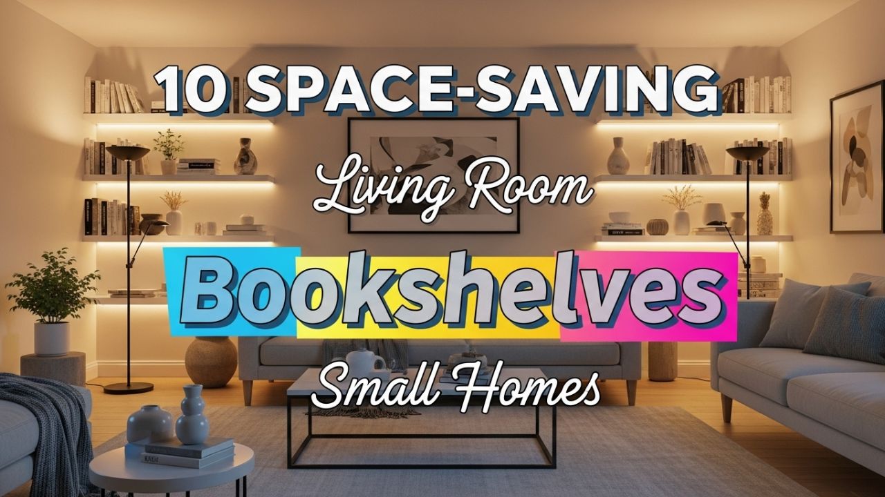 10 Space-Saving Living Room Bookshelves for Small Homes