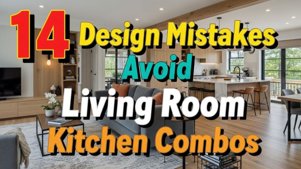 14 Design Mistakes to Avoid in Living Room and Kitchen Combos