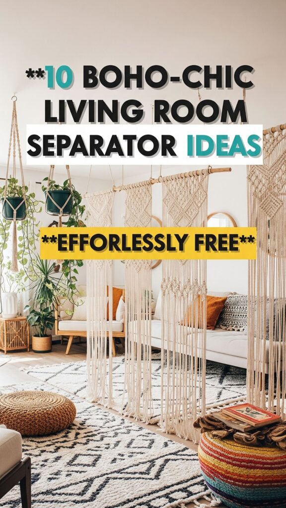 1. 10 Boho-Chic Living Room Separator Ideas That Feel Effortlessly Free