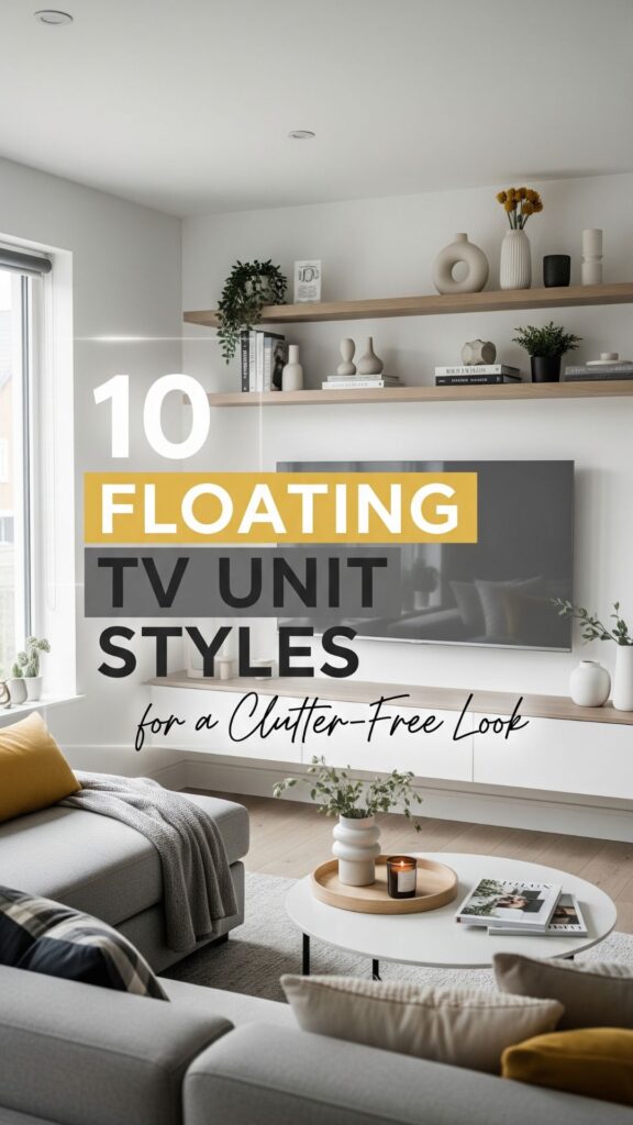 1. 10 Floating Living Room TV Unit Styles for a Clutter-Free Look