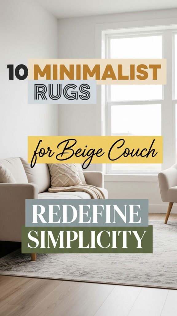 1. 10 Minimalist Living Room Rugs with Beige Couch That Redefine Simplicity