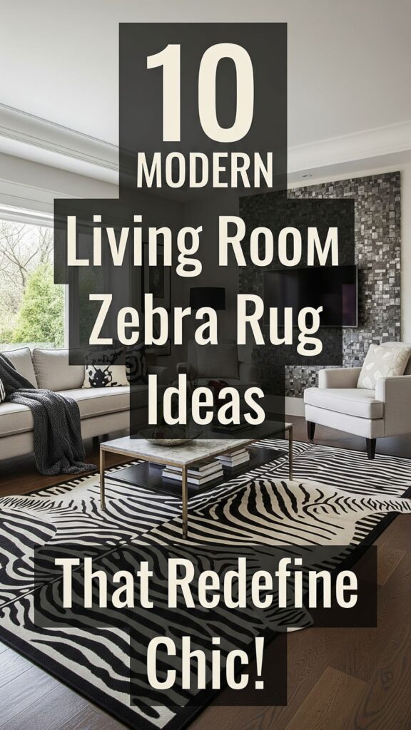 1. 10 Modern Living Room Zebra Rug Ideas That Redefine Chic