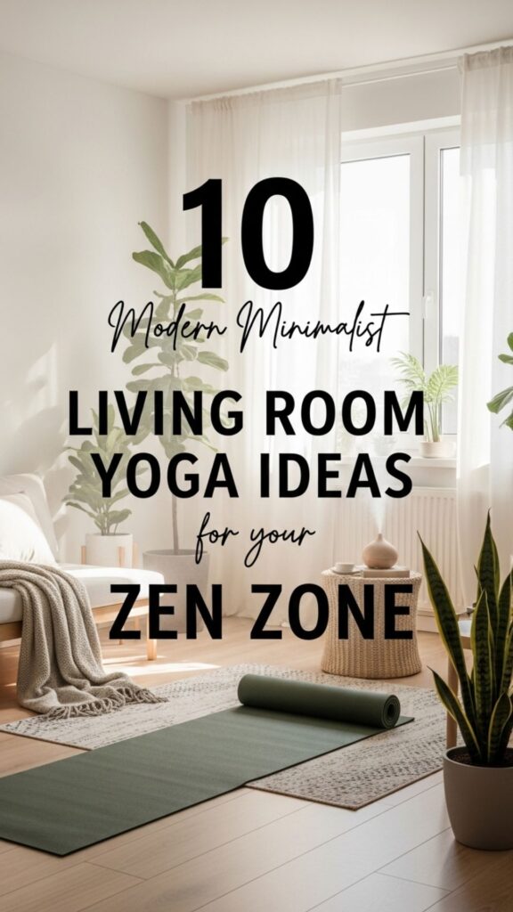 1. 10 Modern Minimalist Living Room Yoga Ideas for Your Zen Zone