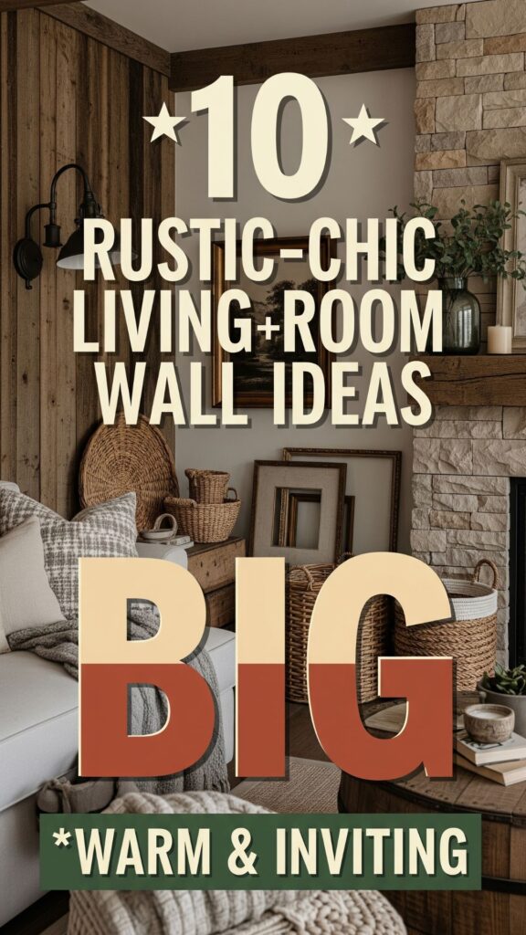 1. 10 Rustic-Chic Living Room Wall Ideas That Feel Warm & Inviting