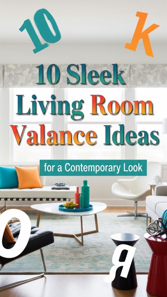 1. 10 Sleek Living Room Valance Ideas for a Contemporary Look