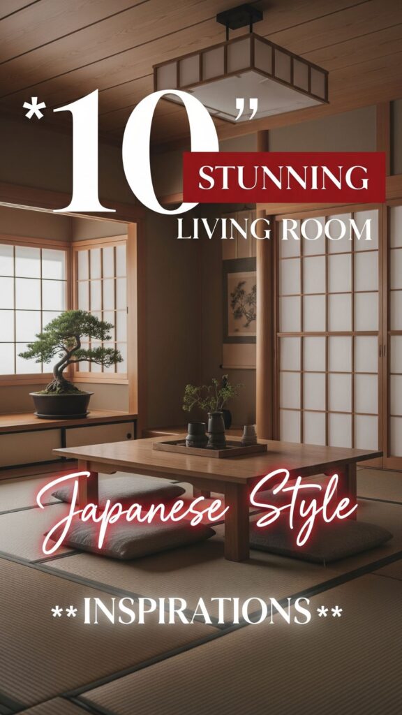 1. 10 Stunning Living Room Japanese Style Inspirations