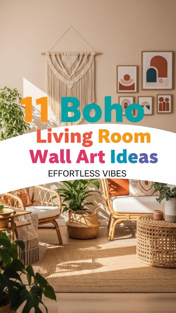 1. 11 Boho Living Room Wall Art Ideas for Effortless Vibes