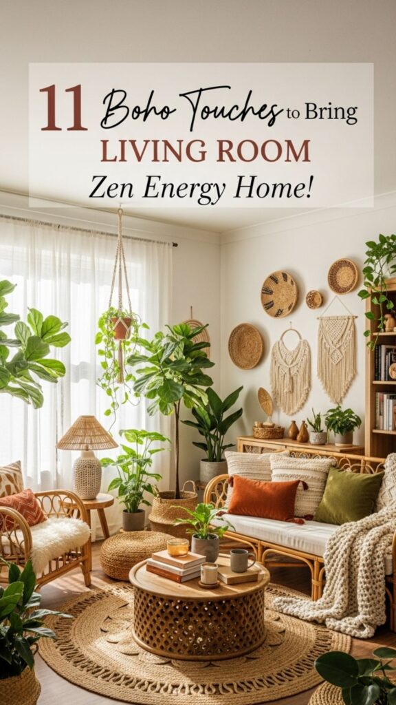 1. 11 Boho Touches to Bring Living Room Zen Energy Home