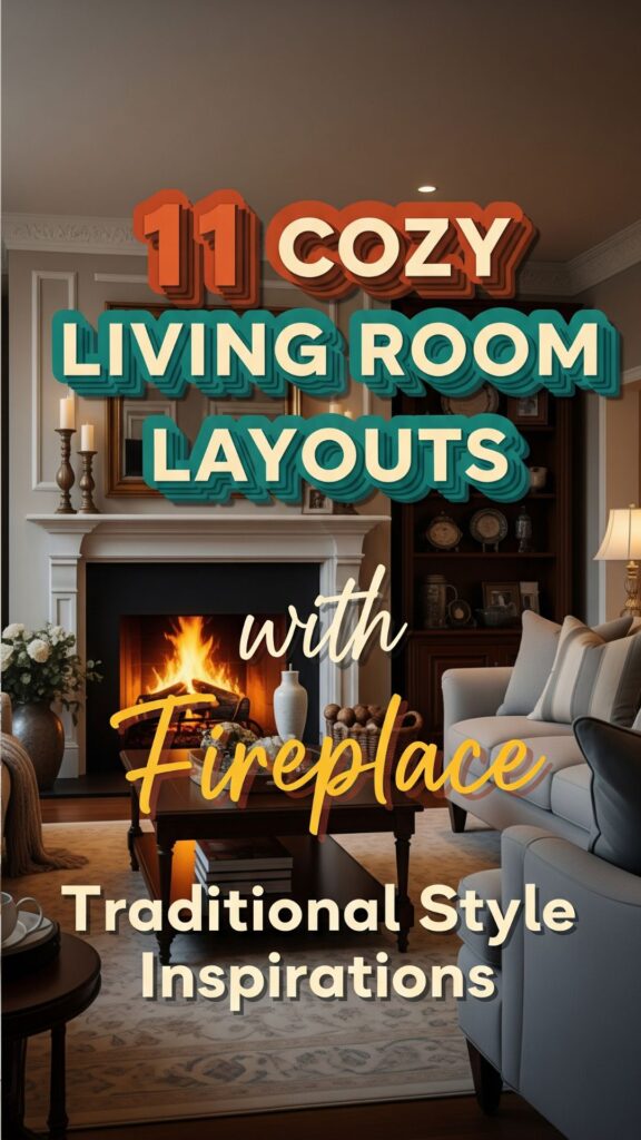 1. 11 Cozy Living Room Layouts with Fireplace Traditional Style Inspirations