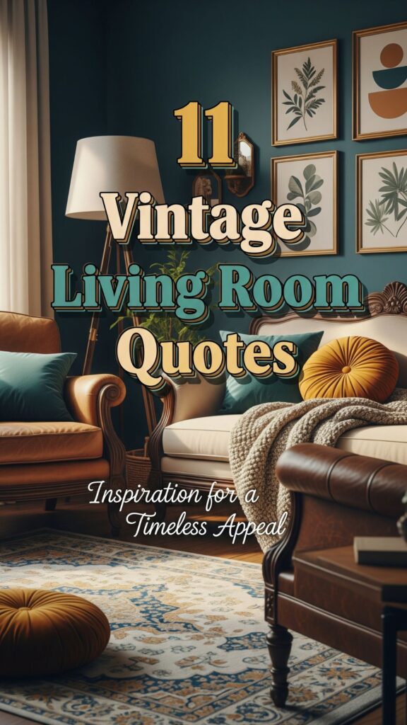 1. 11 Vintage Living Room Quotes Inspiration for a Timeless Appeal