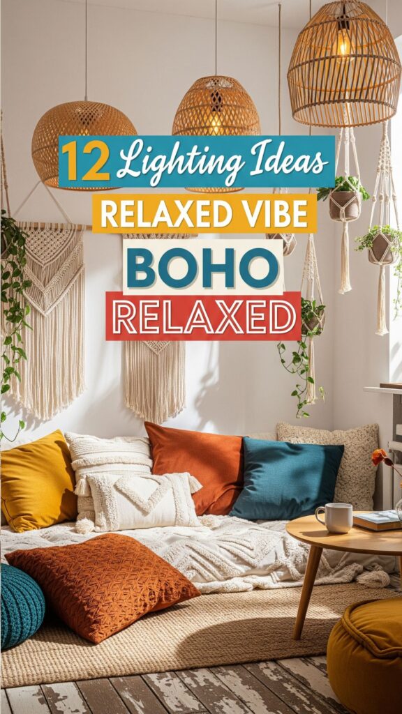 1. 12 Boho Living Room Lighting Ideas for a Relaxed Vibe