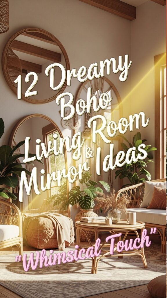 1. 12 Dreamy Boho Living Room Mirror Ideas with a Whimsical Touch