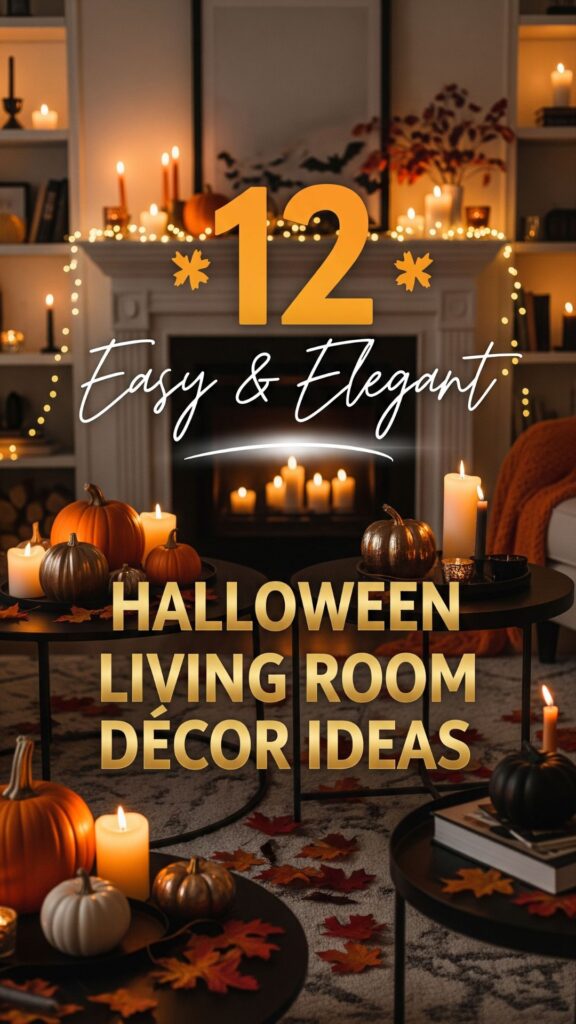 1. 12 Easy & Elegant Halloween Living Room Décor Ideas