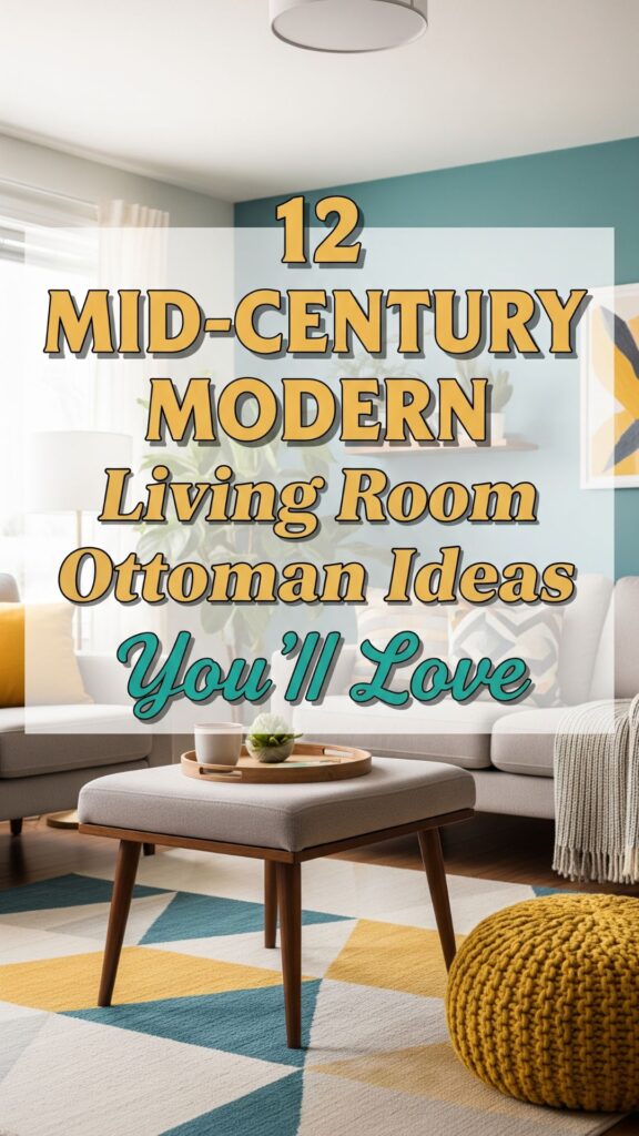 1. 12 Mid-Century Modern Living Room Ottoman Ideas You’ll Love