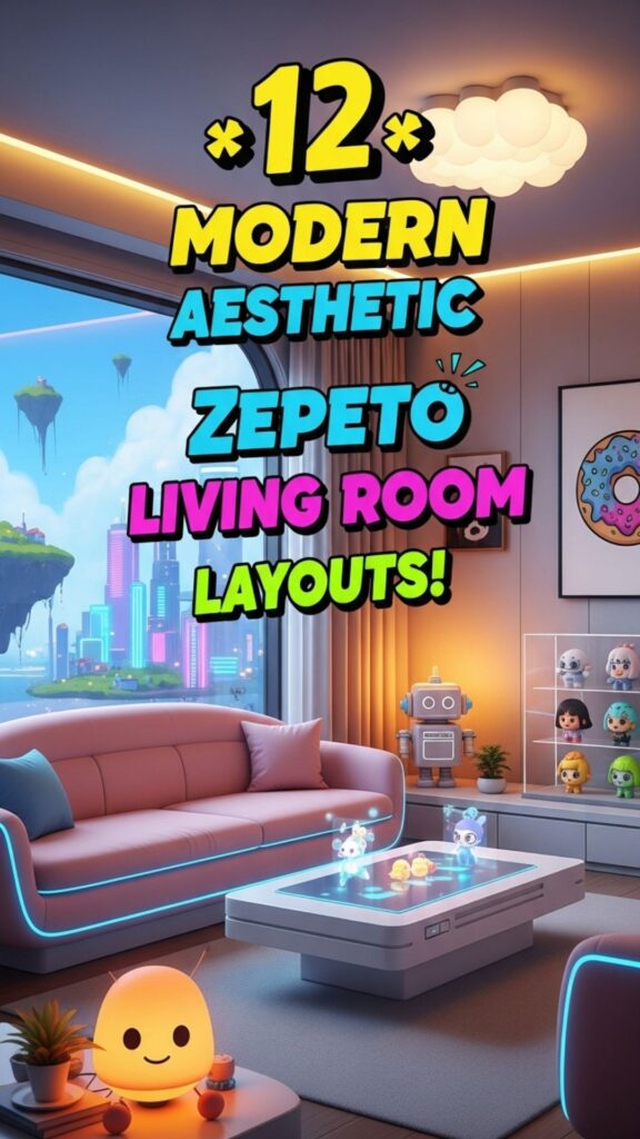1. 12 Modern Aesthetic Zepeto Living Room Layouts