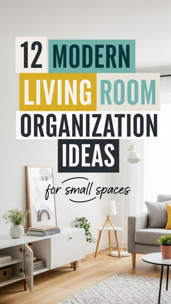 1. 12 Modern Living Room Organization Ideas for Small Spaces