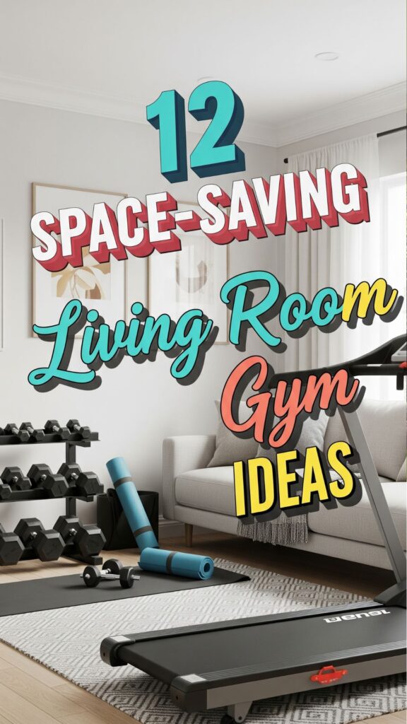 1. 12 Space-Saving Living Room Gym Combo Ideas
