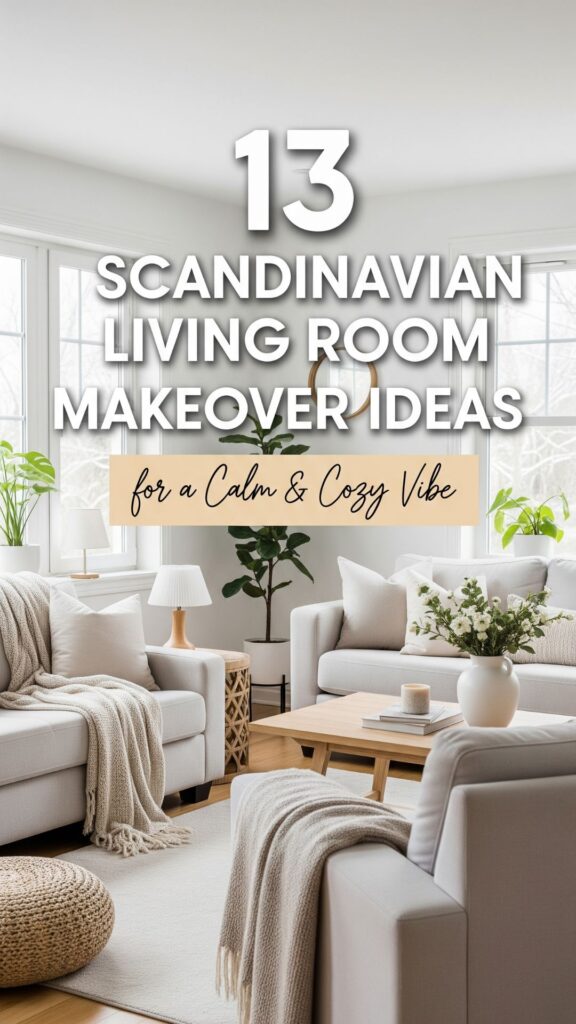 1. 13 Scandinavian Living Room Makeover Ideas for a Calm & Cozy Vibe