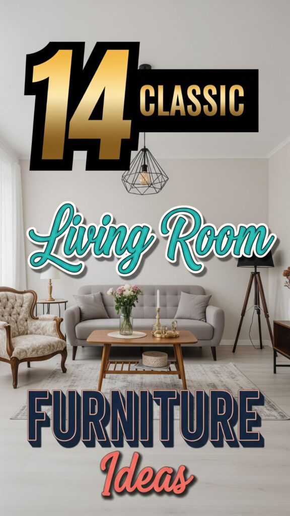 1. 14 Classic Living Room Furniture Ideas