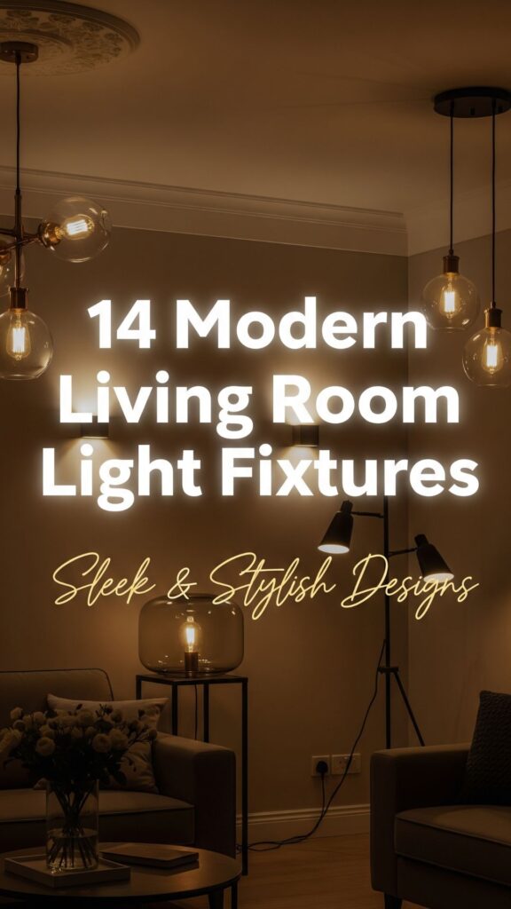 1. 14 Modern Living Room Light Fixtures Sleek & Stylish Designs