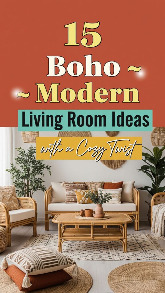 1. 15 Boho Modern Living Room Ideas with a Cozy Twist