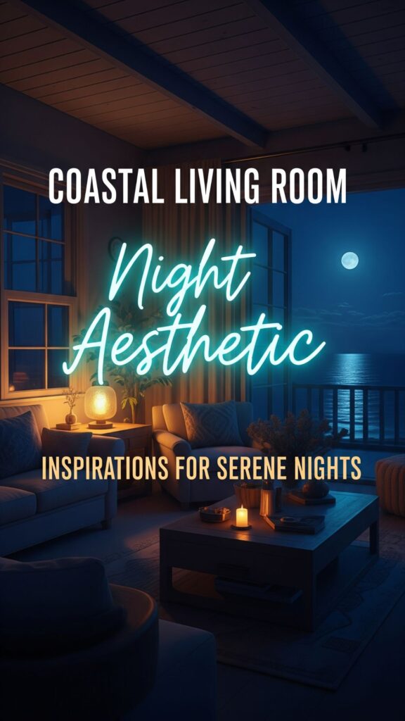 1. 15 Coastal Living Room Night Aesthetic Inspirations for Serene Nights