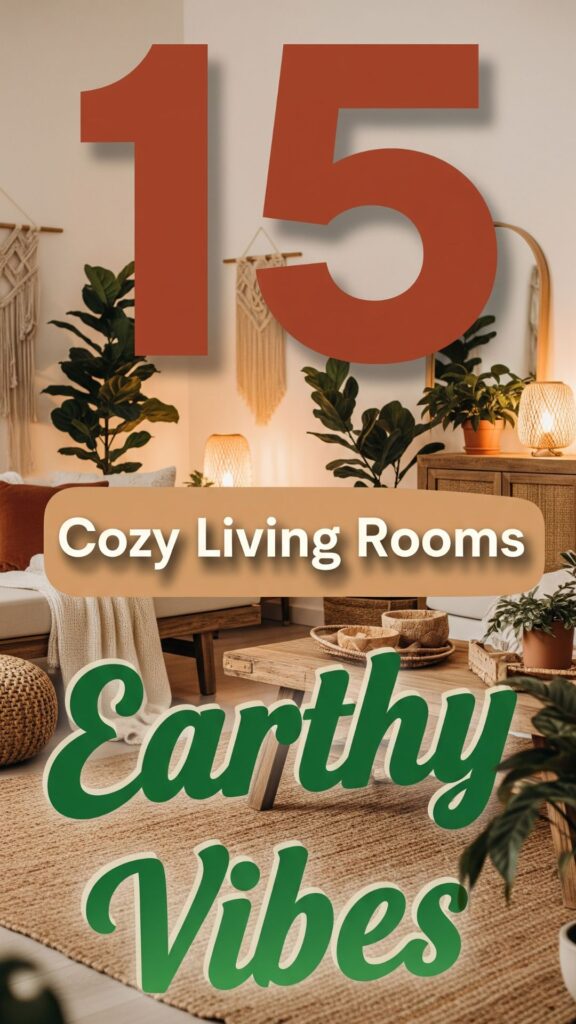 1. 15 Cozy Living Rooms with Earthy Vibes