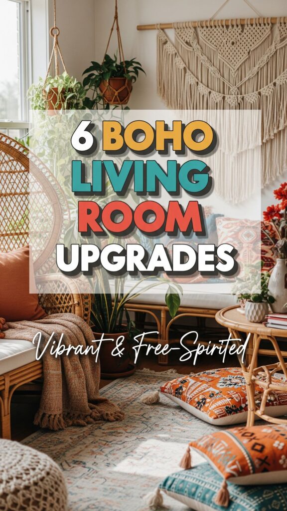 1. 6 Boho Living Room Upgrades Vibrant and Free-Spirited
