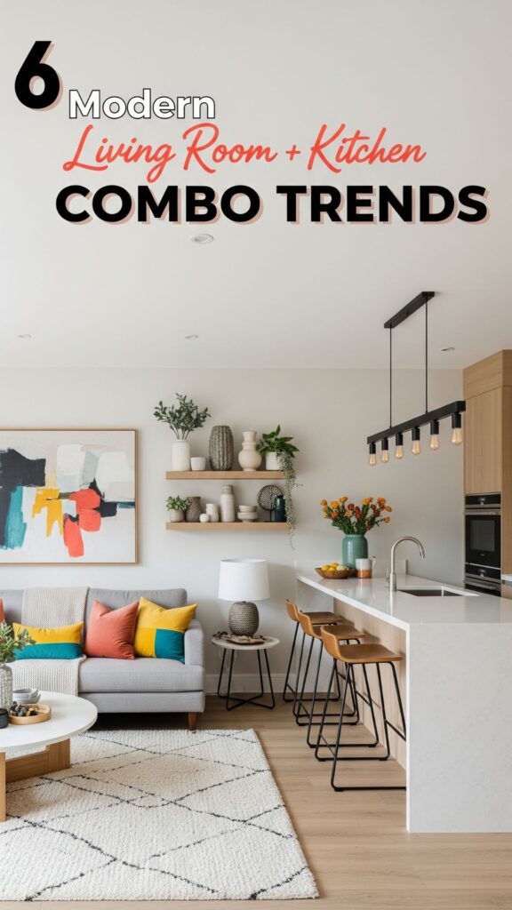 1. 6 Modern Living Room Kitchen Combo Trends