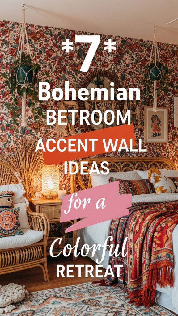1. 7 Bohemian Bedroom Accent Wall Ideas for a Colorful Retreat