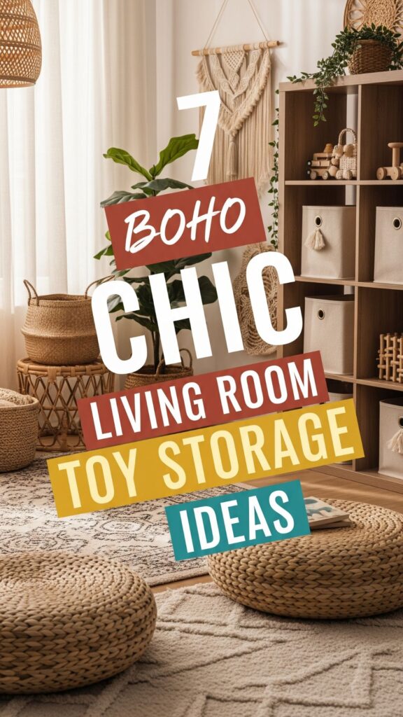 1. 7 Boho Chic Living Room Toy Storage Ideas for a Cozy Vibe