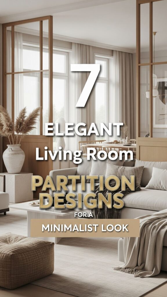 1. 7 Elegant Living Room Partition Designs for a Minimalist Look