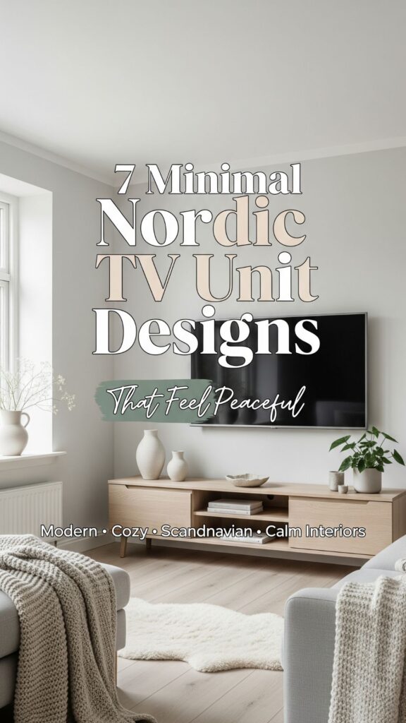 1. 7 Minimal Nordic Living Room TV Unit Designs That Feel Peaceful