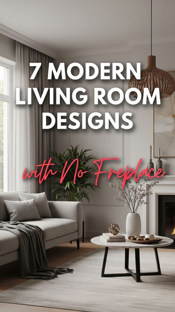 1. 7 Modern Living Room Designs with No Fireplace